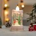 Weihnachtliche, mit Wasser gefüllte Kerzenlaterne – Festliche Motive mit Baum, Weihnachtsmann und Schneemann – Dekorative LED-Nachtleuchte für stimmungsvolle Festtage_voghion.com