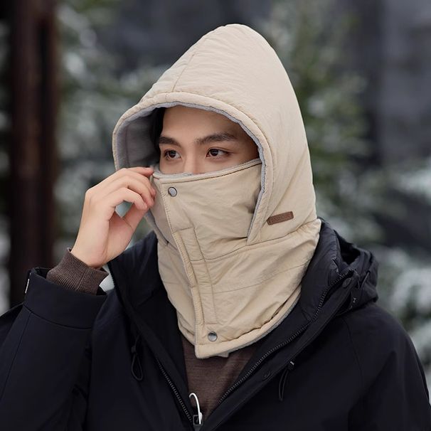 Pălării Trapper, pălărie multifuncțională de iarnă cu saltea, Lei Feng, dintr-o singură piesă, pentru bărbați, mască de ciclism rezistentă la vânt, capac de schi pentru față completă_voghion.com