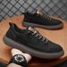 Autumn And Winter Canvas Chef Non Slip Black Casual Men's Shoes_voghion.com
