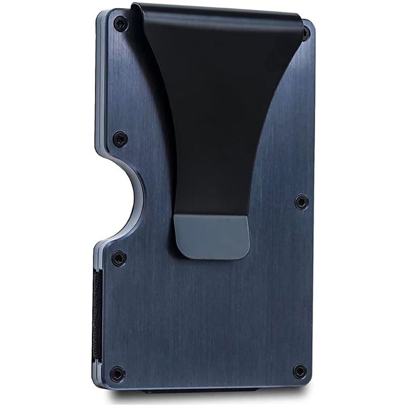 Aluminum Case Business Wallet Striped Pattern Carbon Fiber Card Holder_voghion.com