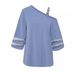 Blusa monospalla casual da donna con fibbia in metallo tinta unita_voghion.com
