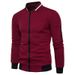 2024 European size new zipper hoodie men's solid color cardigan jacket_voghion.com