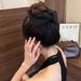 French Style Fabric Triangle Claw Clip For Women, Full Back Of Head Half Updo Shark Fashionable Clip, Elegant Hair_voghion.com