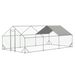 Large Metal Chicken Coop, Walk-in Chicken Run,Galvanized Wire Poultry Chicken Hen Pen Cage, Rabbits Duck Cages With Waterproof And Anti-Ultraviolet Cover For Outside(10' L X 20' W X 6.56' H)_voghion.com