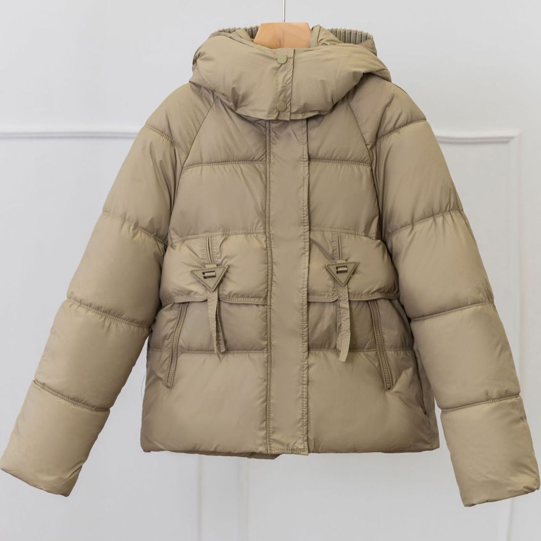 Women's Winter Hooded Puffer Jacket - Fashionable Patchwork Design, Warm & Slimming Short Coat For Casual & Commuting_voghion.com