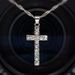 Collana con ciondolo a croce con diamanti, design creativo, stile hip-hop, con catena a forma di serpente_voghion.com
