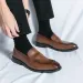 Mode Penny Slip On Loafers Leder Männer Einfache Spitzschuh Kleid Business Anzug Casual Party Hochzeit Schuhe Für Man2024_voghion.com