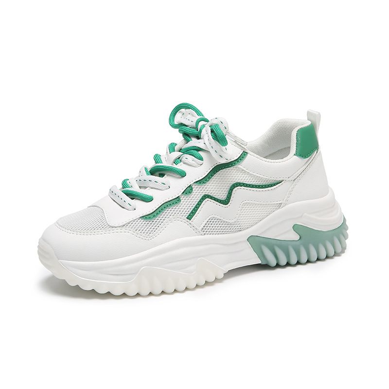 Damen Sommer Atmungsaktives Mesh Damen Dünne Sport Neue Vielseitige Papa Weiße Schuhe_voghion.com