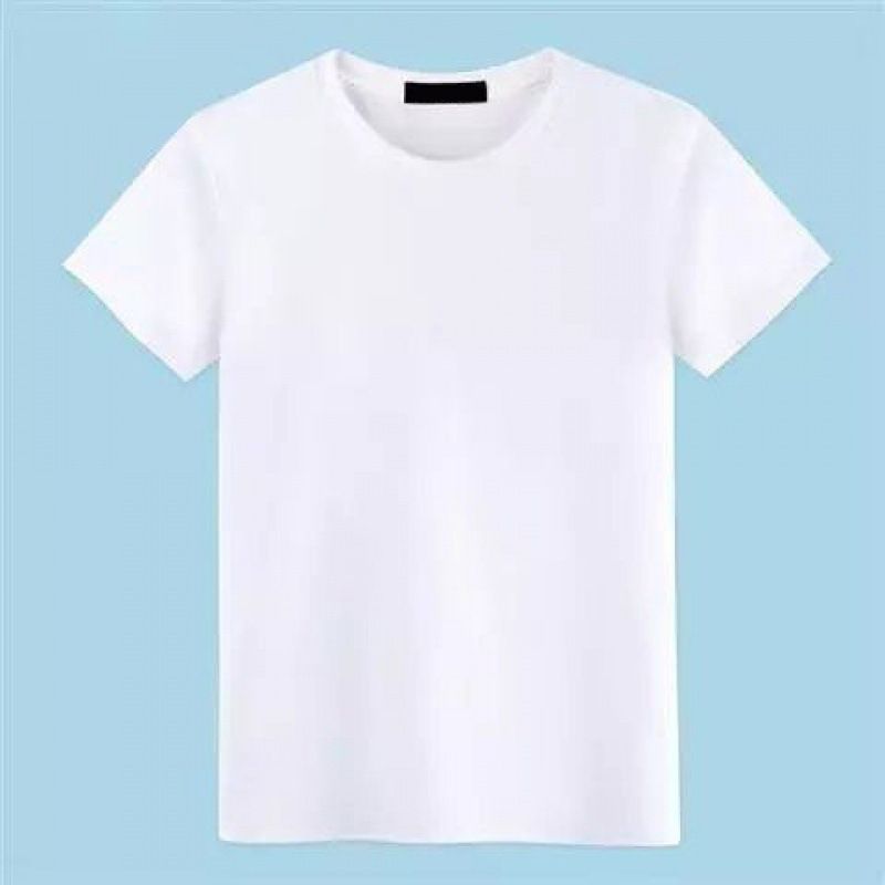 Men's Clothing Short sleeved T shirt for men, pure plain color, pure black, all black, all white, simple summer pure white T shirt top, half sleeves_voghion.com