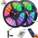 5050 RGB LED Strip Lights With Bluetooth Smart Control, Self-Adhesive Backing, 16 Million Colors, Mood Lighting For Home, TV Backlight, Party Decor_voghion.com