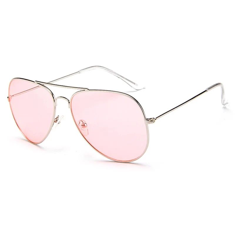New Arrivals Fashion Clear Color Pilot Sunglasses Brand Designer Pink Blue Lens Sun Men Women Outdoor Glasses O644_voghion.com