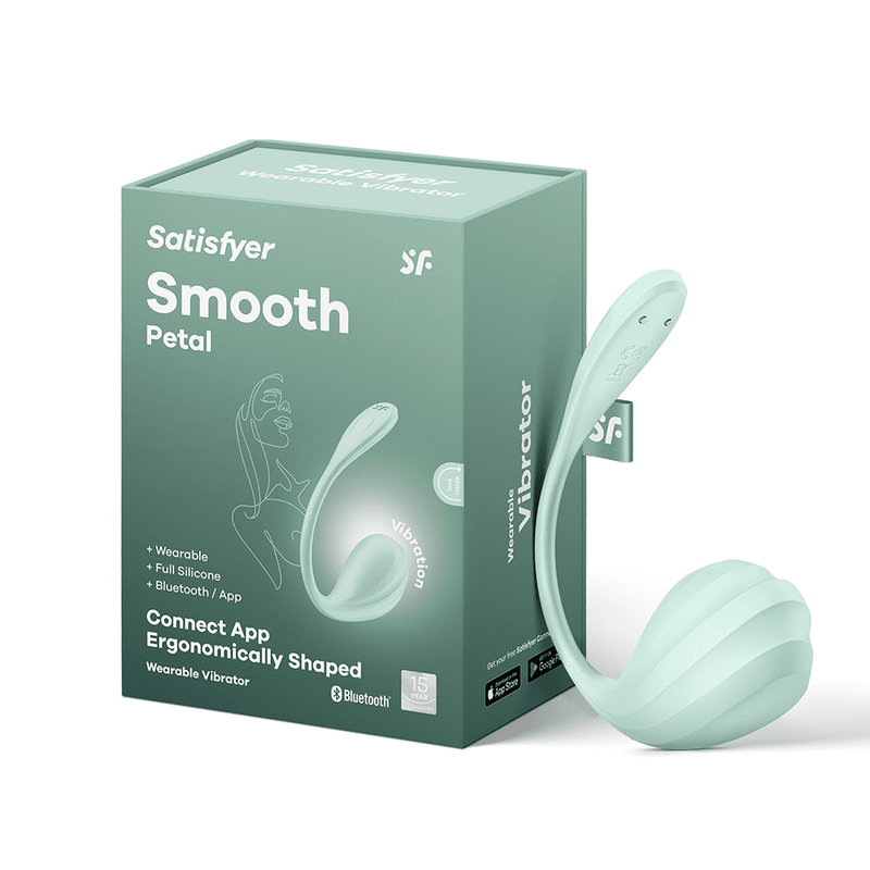 Satisfyer Smooth Petal Connect App | 11 Cm | G-spot Vibrator | Portable Vibrator | Rechargeable | Waterproof (IPX7) | Skin-friendly Silicone (Blue)_voghion.com