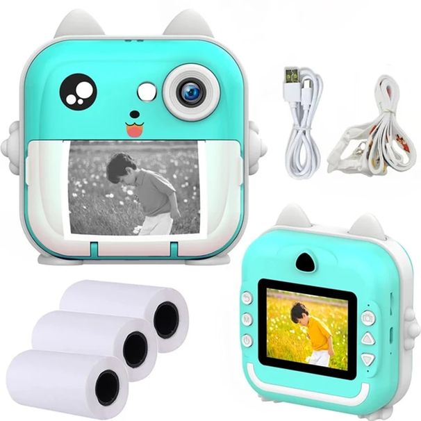 Children Kids Camera Instant Print Mini Digital Video Camera For Kids 1080P HD-Screen Outdoor Toy Print Thermal Paper_voghion.com