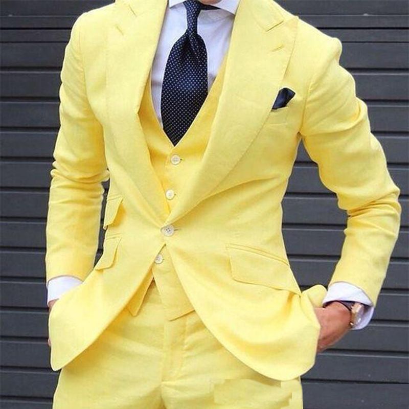 Suit Wedding Business Casual Vīriešu divdaļīgs līgavaiņa kāzu uzvalks_voghion.com