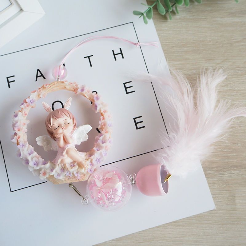 Cute Wind Chime Hanging Decoration For Indoor Car 2025 New Model High-End Anne Angel Rearview Mirror Ornament_voghion.com