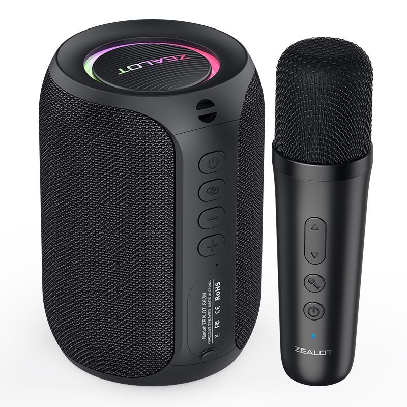 Fanatic S62m Bluetooth-högtalare för hemmet, trådlös karaoke, integrerad mikrofon, barndräkt, mini, bärbar KTV_voghion.com