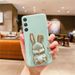 A 54 34 14 15 Rabbit Holder Liquid Silicone Case For Samsung Galaxy A54 A34 A14 5g A15 A24 4g A05s M14 A05 Stand Soft_voghion.com