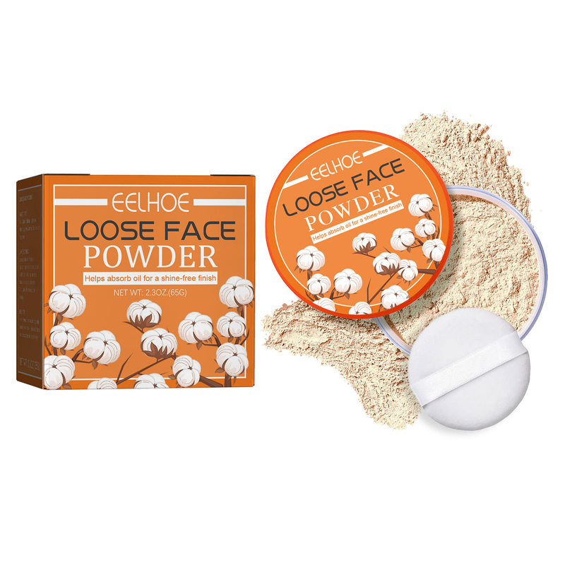 Pudder fir EELHOE fir fein Linnen ze verschwannen, waasserdicht, schweessbeständeg, natierleche Concealer, a Make-up-Fixéierungspudder ass liicht an_voghion.com