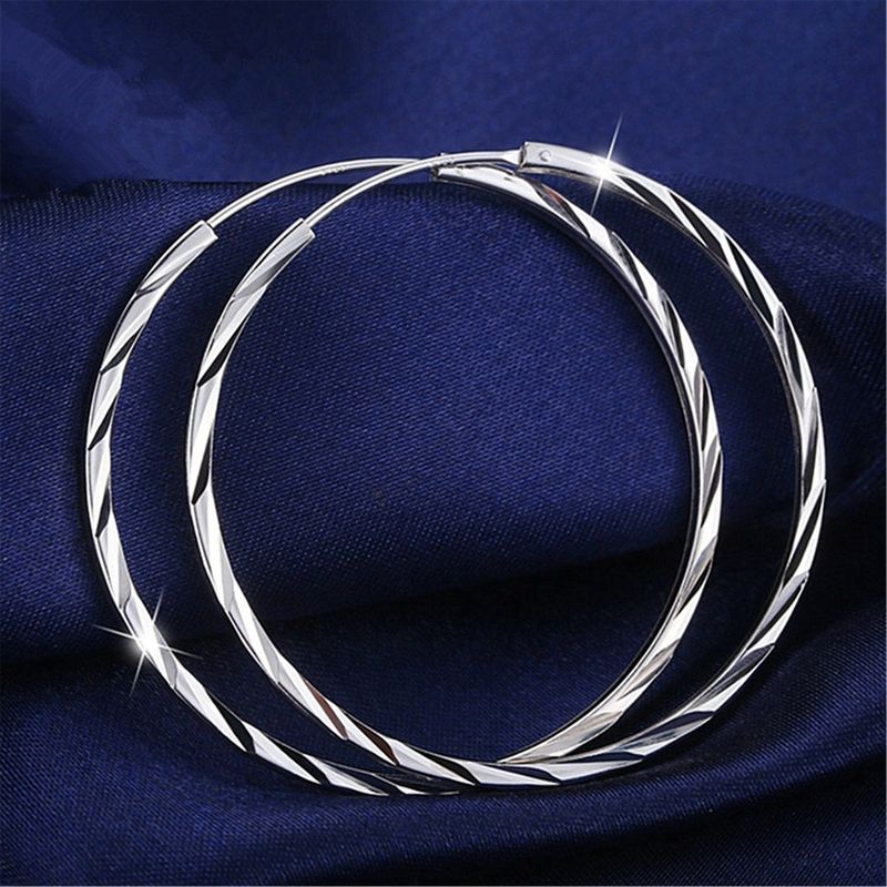 Sterling VENUS  Sier Round Circ Hoop Earrings For Women Best Gift Fashion Charm Engagement Wedding Jewelry_voghion.com
