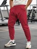 Men's Clothing Waffle Knit Jogger Pants - Breathable Loose Fit Casual Sweatpants With Drawstring Waist (White, Black, Khaki, Wine Red, Sky Blue)_voghion.com