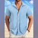 Men's Clothing Fashion Men's Summer Men's Fashion Plaid Jacquard Business Slim Casual Shirt Short Sleeved Shirt_voghion.com