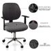 Split-Back Office Chair Cover Set – Premium Stretchable Polyester Slipcovers With Silver Fox Fur Texture, Anti-Slip Design_voghion.com