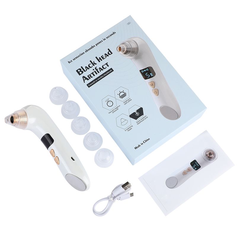 Remover Heating Blackhead Visual Pore Vacuum Cleaner for Nose Face Skin Acne Sucker USB Rechargeable Sucti_voghion.com