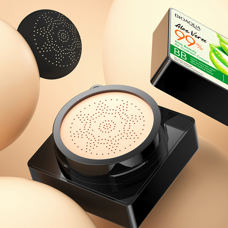 BIOAOUA Aloe Beautifying bb Cream Powder Free Isolation foundation cream concealer Mushroom Air Cushion_voghion.com