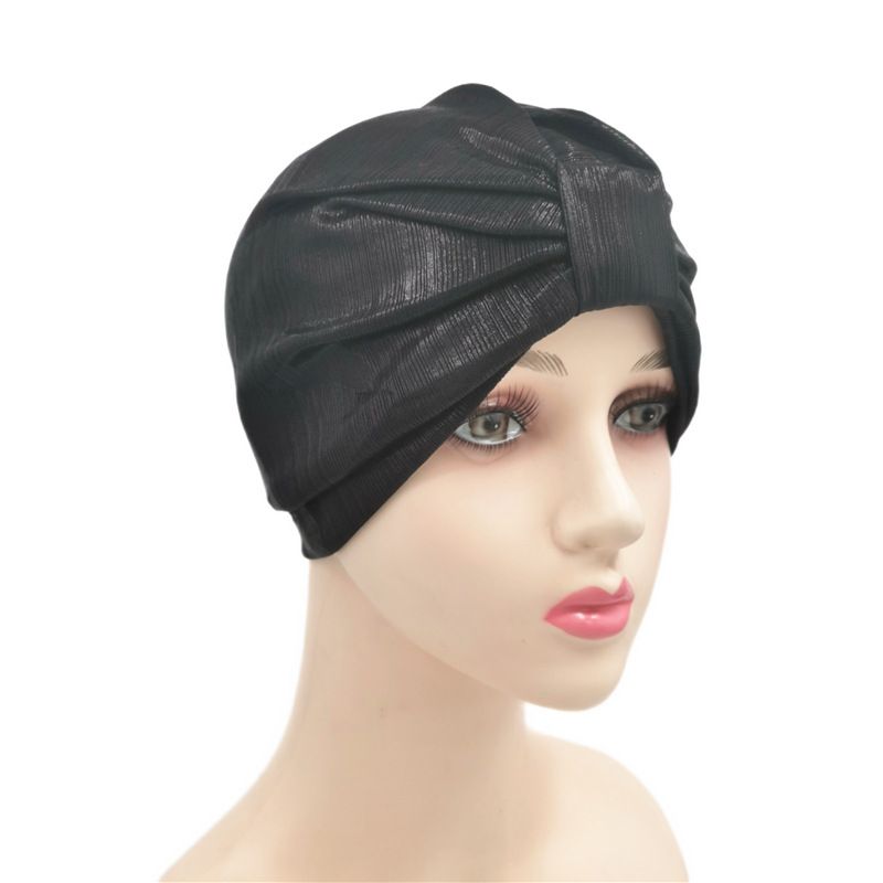 New Folded Square Indian Muslim Solid Simple Headband Hat Casual_voghion.com