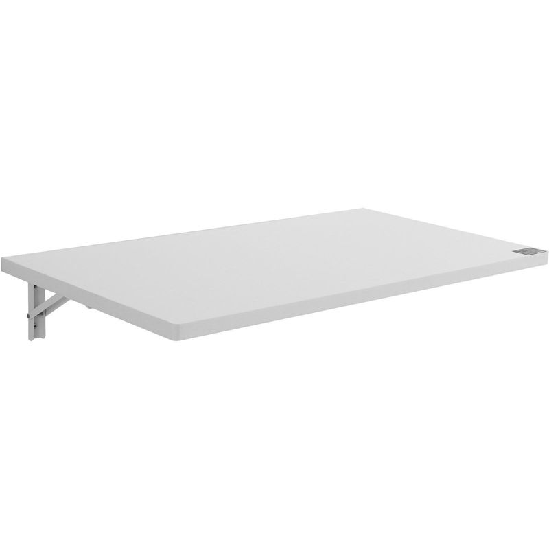 VEVOR Wall Mounted Folding Table, 35.43" X 19.69" Wall Mount Drop Leaf Table, Floating Desk With Iron Bracket, Fold Down Desk For Small Spaces, Home Office, Dining, Laundry Room, Kitchen, Bar, White_voghion.com