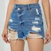 Women's Clothing New Denim Shorts Designer Shorts High Waist Spot Denim Shorts Ripped Casual Hot Pants_voghion.com