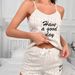 Summer Casual And Comfortable Pajamas Set, Suspender Shorts Two-piece Set_voghion.com