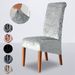 Premium Elastic Velvet Chair Cover - Gold Diamond Pattern For High Back Dining Chairs (Luxury Home & Hotel Use)_voghion.com