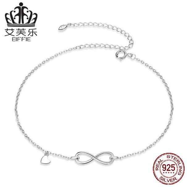 Aifule Stijl Enkelbandje Puur Zilver Eenvoudige Mode Voet Sieraden Accessoires_voghion.com