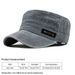 Casual Washed Cotton Flat Top Hat Adjustable Fisher Military Caps Men Women Cadet Army Cap Unique Design Vintage Four_voghion.com