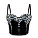 Colorful diamond acrylic, halter top, outer fishbone corset_voghion.com
