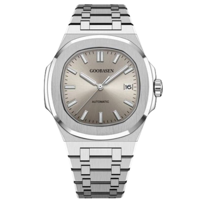 Men's Ultra-Thin Waterproof Quartz Watch With Date Display, Luminous Hands, And Stainless Steel Strap – Elegant Business Style_voghion.com