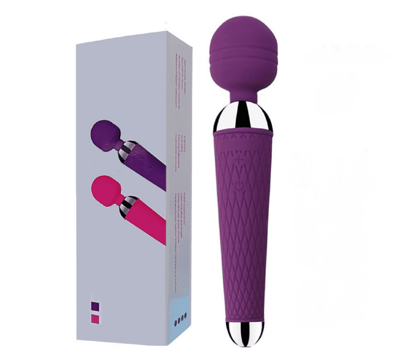 Centerel Wand Massager With 10 Vibration Modes Waterproof Body Massager-Dark Purple , Personal Massage Wand_voghion.com