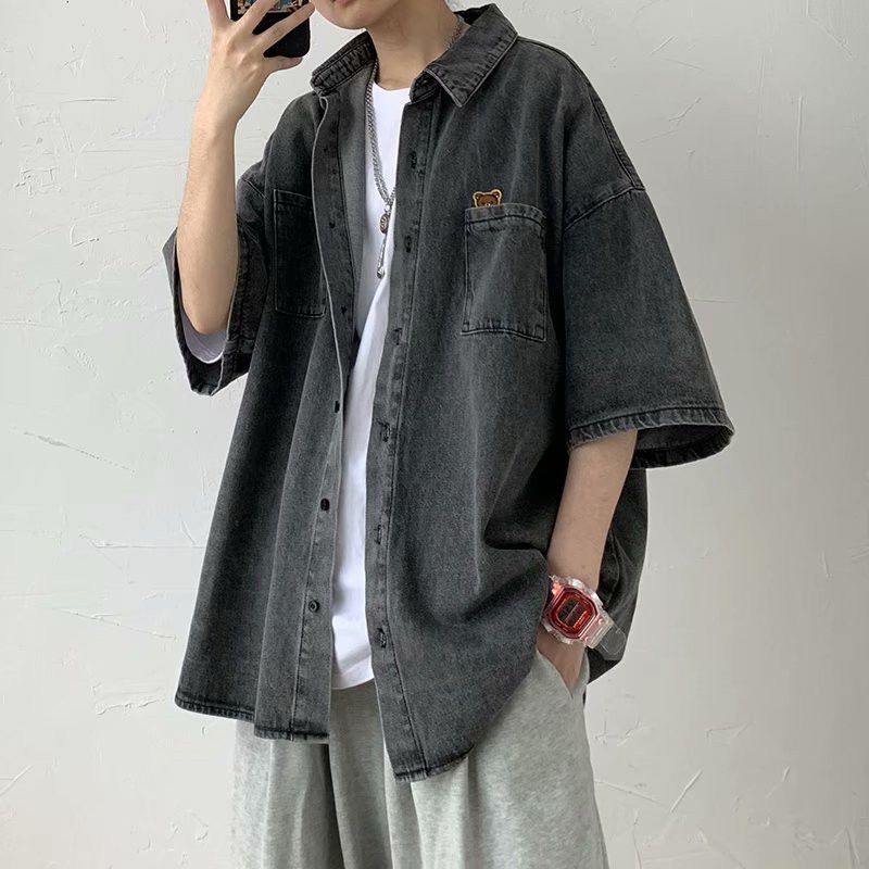 Herrenbekleidung Nischendesign Lässige, lockere Jacke mit halben Ärmeln_voghion.com