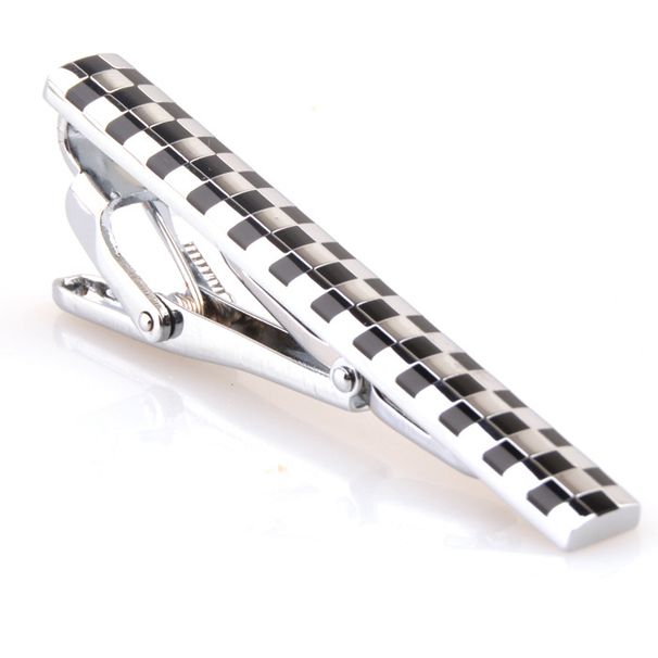 Fermacravatta in metallo con mosaico laser Gemelli classici Set di gemelli export_voghion.com