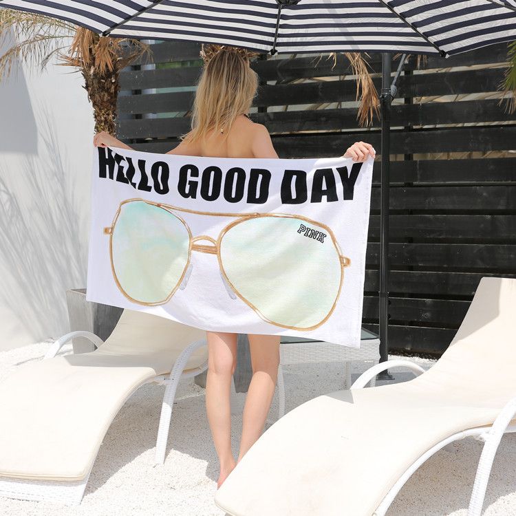 Asciugamano da bagno rosa con stampa di cocco per adulti, per il bagno, per la spiaggia, in puro cotone_voghion.com