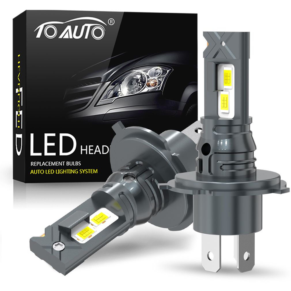 Ampoules de phares LED H4 9003 HB2, Canbus, feux de route et de croisement, super lumineuses, puces CSP, lampes à diode Turbo LED 12 V_voghion.com