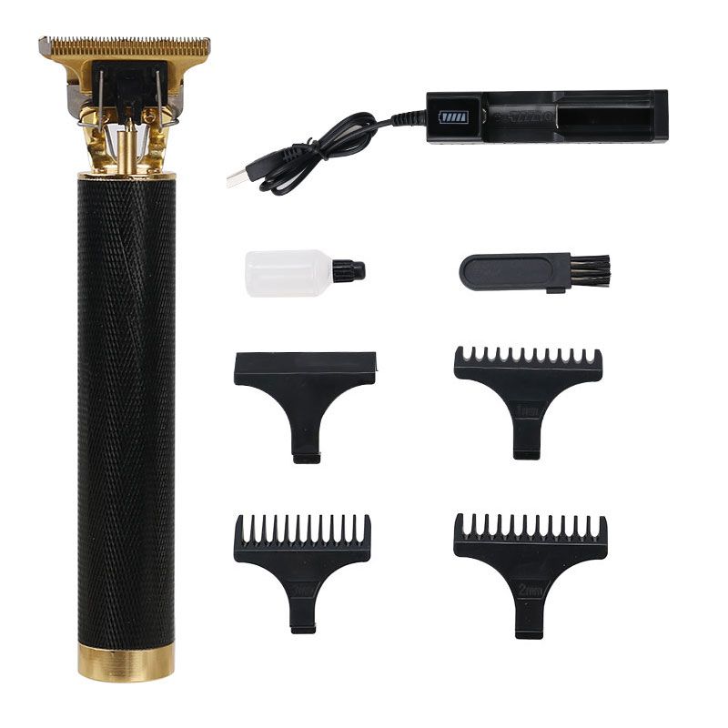 Professional All metal Clippers Portable Cordless Electric Trimmer Men Salon Barber 0mm Baldheaded Hair Cut hine_voghion.com