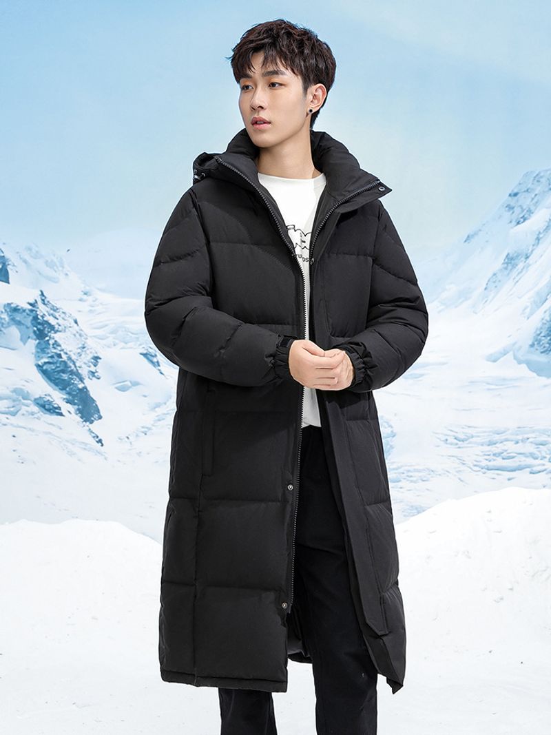 Damenbekleidung Hochwertige chinesische Opernschuluniform über dem Knie lange weiße Ente Warme Jacke Jacke Paar Studenten dicker großer Mantel trendy_voghion.com