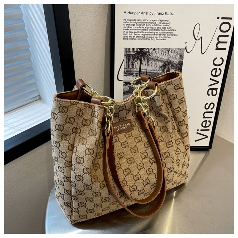 Plaid femmes sac 2023 printemps nouveau sac pour femmes grande capacité sac fourre-tout mode sac à main à la mode texturé sac à bandoulière_voghion.com