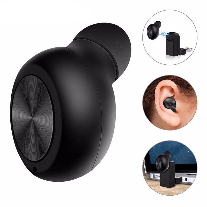 Invisible Wireless Bluetooth Earphone Mini Bluetooth Headset Wireless In Ear Earpiece with Microphone for phone_voghion.com