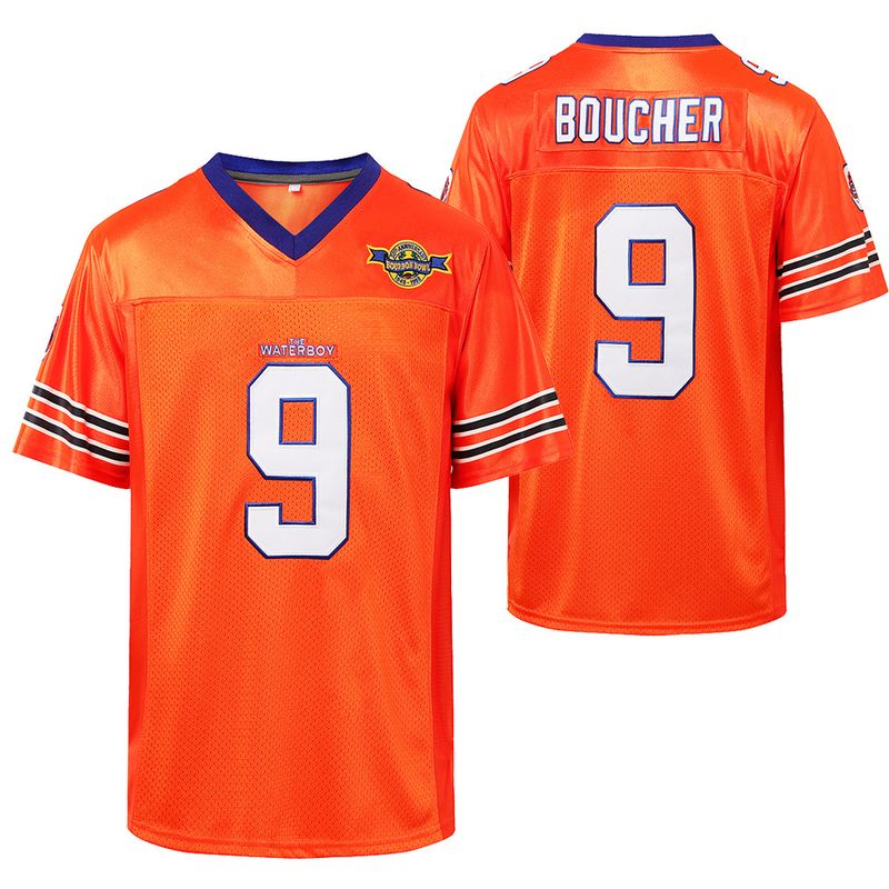Boucher Water Jungen-Fußball-Sweatshirt für Herren, S-XXXL, Orange, Weiß_voghion.com