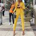 Women's Casual Suit Set 2025 Autumn New Daily Slim Button Design Top And Long Pants Elegant Fashion Set Temperament Commuting_voghion.com