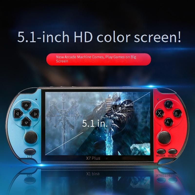 Video Game Consoles Psp Game Console X7 Plus 5.1 Inch Handheld Game Console 64 Bit Gba Arcade Nes Handheld_voghion.com