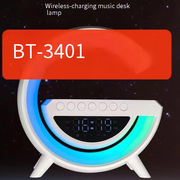 Portable Speakers G2301 Bluetooth Speaker BT 3401 Atmosphere Light Voice Clock Wireless Mobile Sound_voghion.com